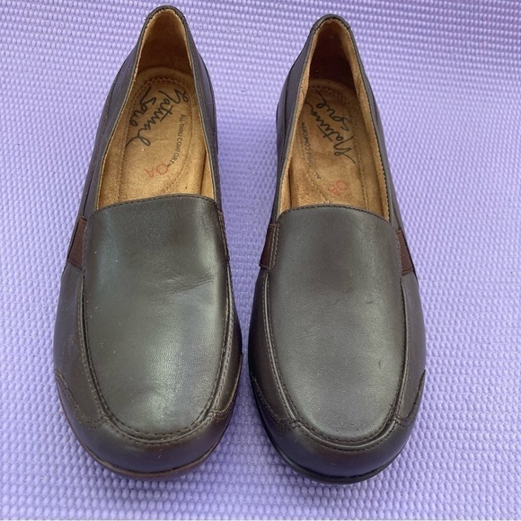 Natural Soul Women’s Size 9m Brown Leather Loafers - Picture 2 of 7